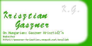 krisztian gaszner business card